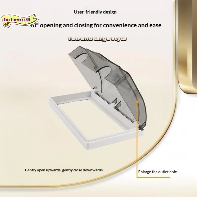 Dual 86 Type Waterproof Outlet Fire Retardant Material Easy Install Wall Socket for Bathroom Kitchen Outdoor