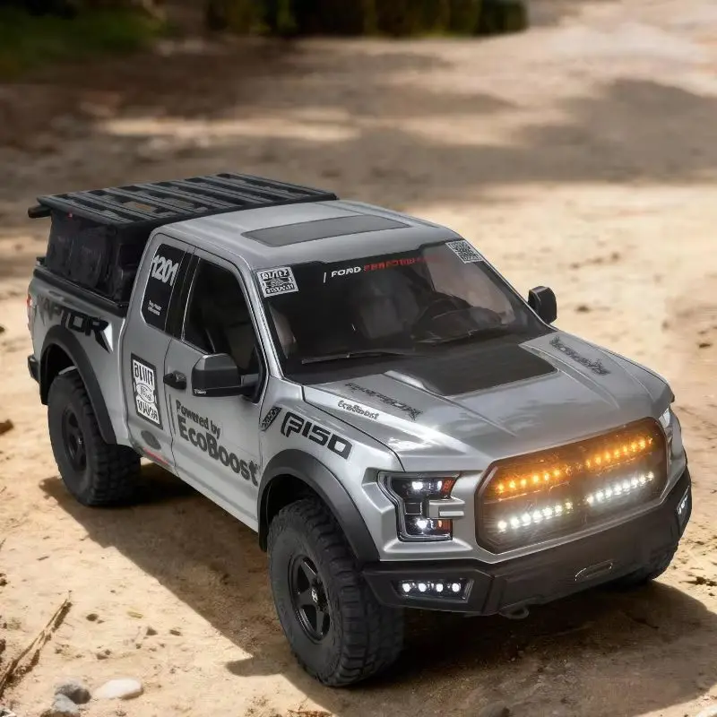 New 1/8 KM Thor 10-CH Brushless Remote Pickup High‑Speed Simulation Raptor F150 Electric 4WD RC Off‑Road Climbing Vehicle Model