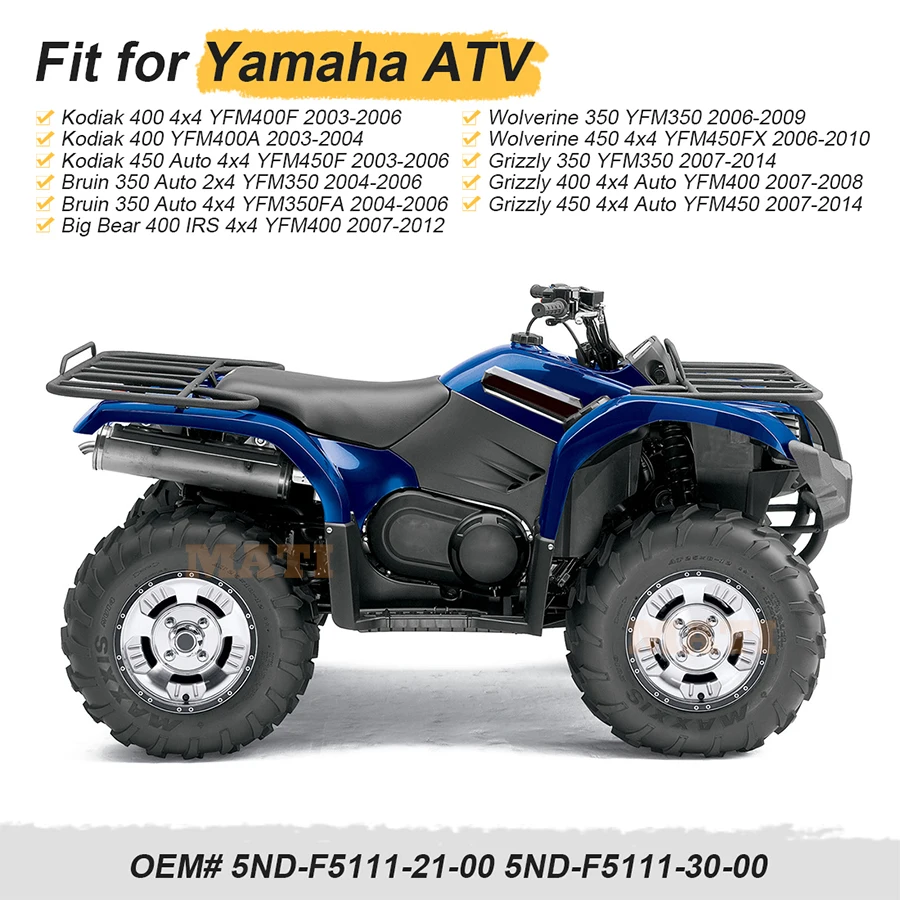 M MATI Front Left/Right Hub For Yamaha Kodiak Bruin Wolverine Grizzly Big Bear 350 400 450 YFM350 YFM400 YFM450 2003-2014