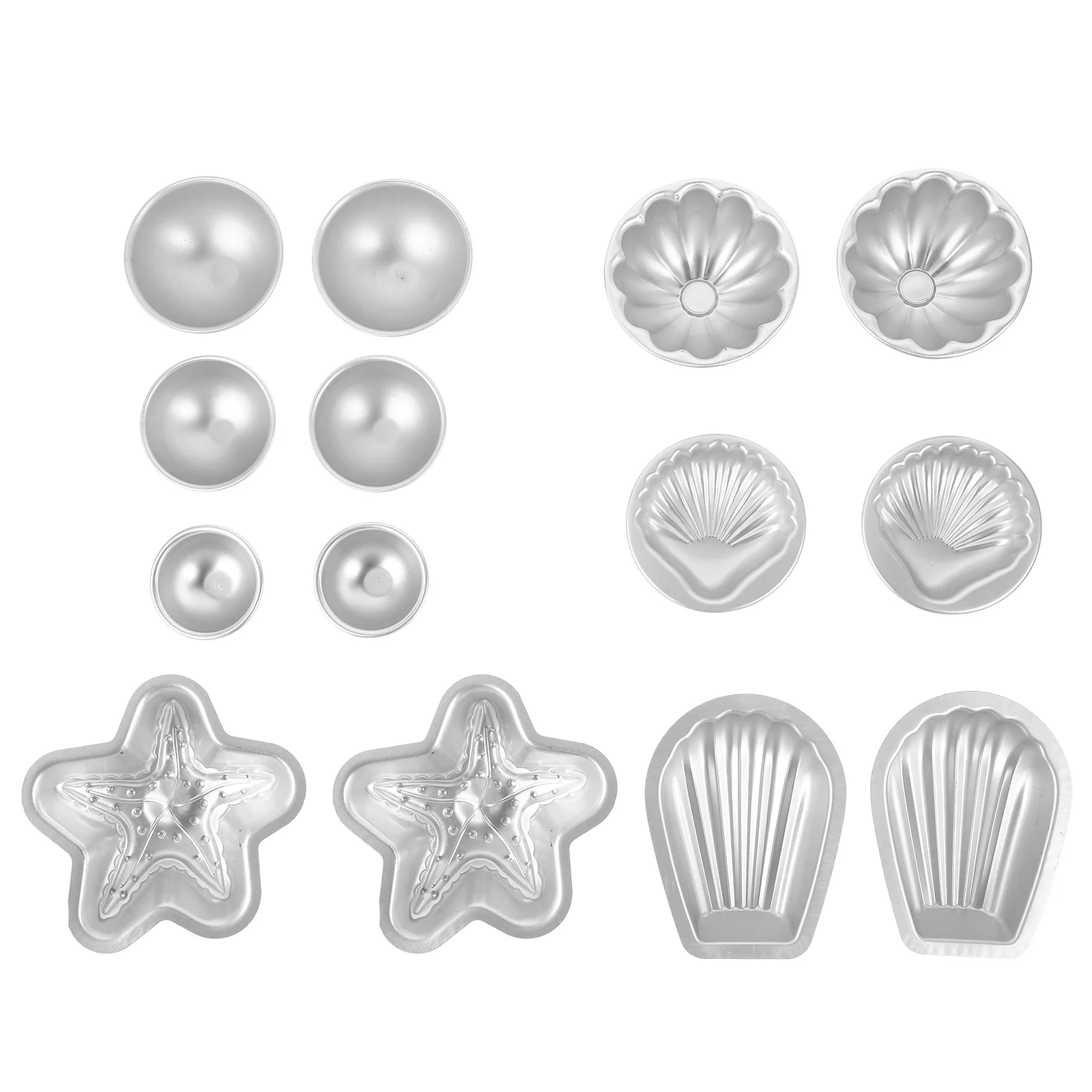 

1Set Cake Molds for Baking Shapes Metal Cake Pans Simple Design Strong Structure Smooth Surface Mini Pudding Mold Holder