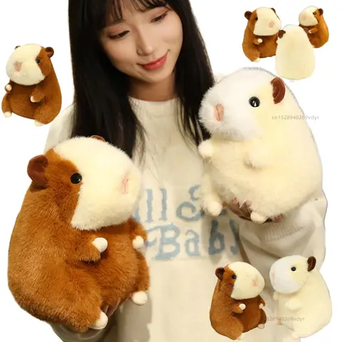 Kawaii Soft Guinea Pig Plush Toys Sleep Stuffed Pillow Cartoon Animals Plush Cushion Pillow Boys Girls Birthday Gift Home Decor