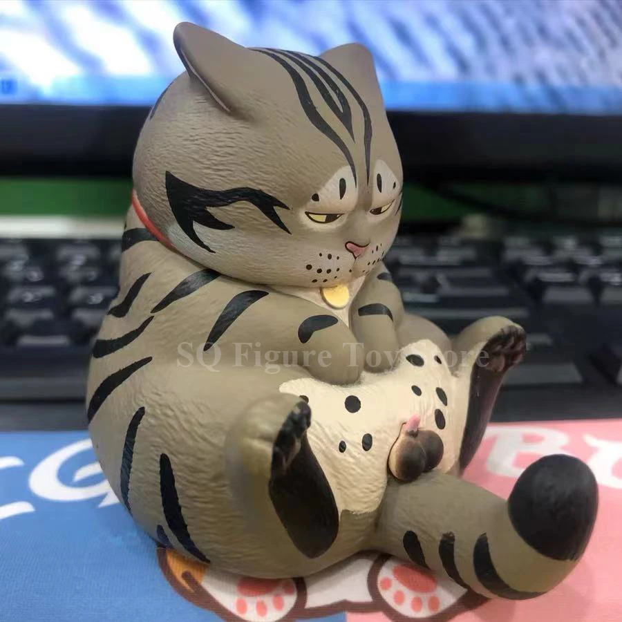 Anime Staring At The Crotch Cat 3 Blind Box Kawaii Animal Mysterious Surprise Figure Guess Bag Pvc Model Doll Toy Birthday Gift