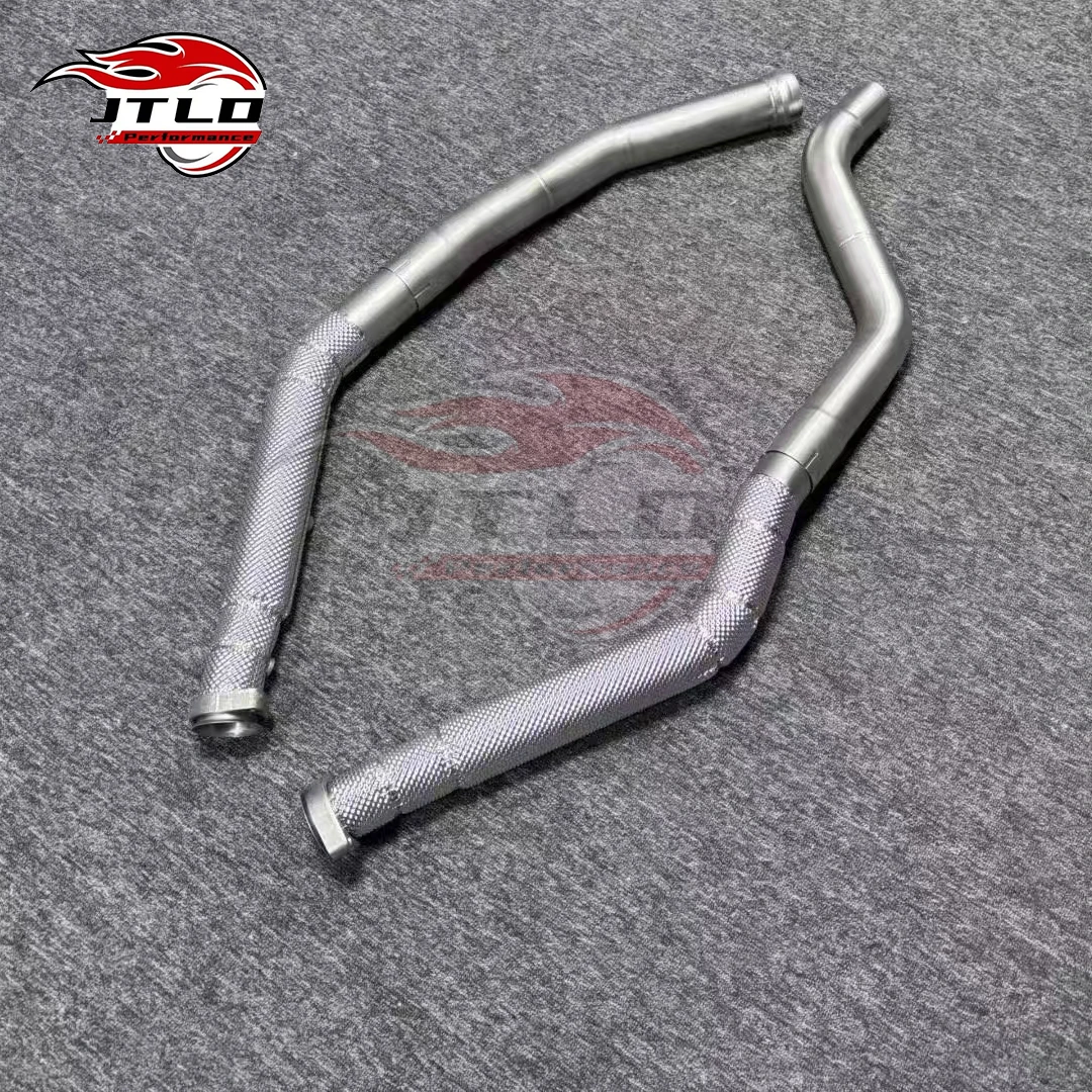 Professional High Performance Exhaust System For Mercedes GLE 63S AMG 2016 5.5L V8 Turbo Stainless Steel Downpipes Heat Wrap