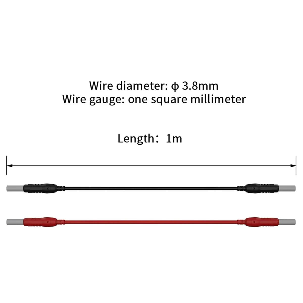 Time Saving QSS 4MM Retractable Safety Banana Plug to Banana Plug Test Lead Red Black 1M Plated Copper Banana Plug Q.70019
