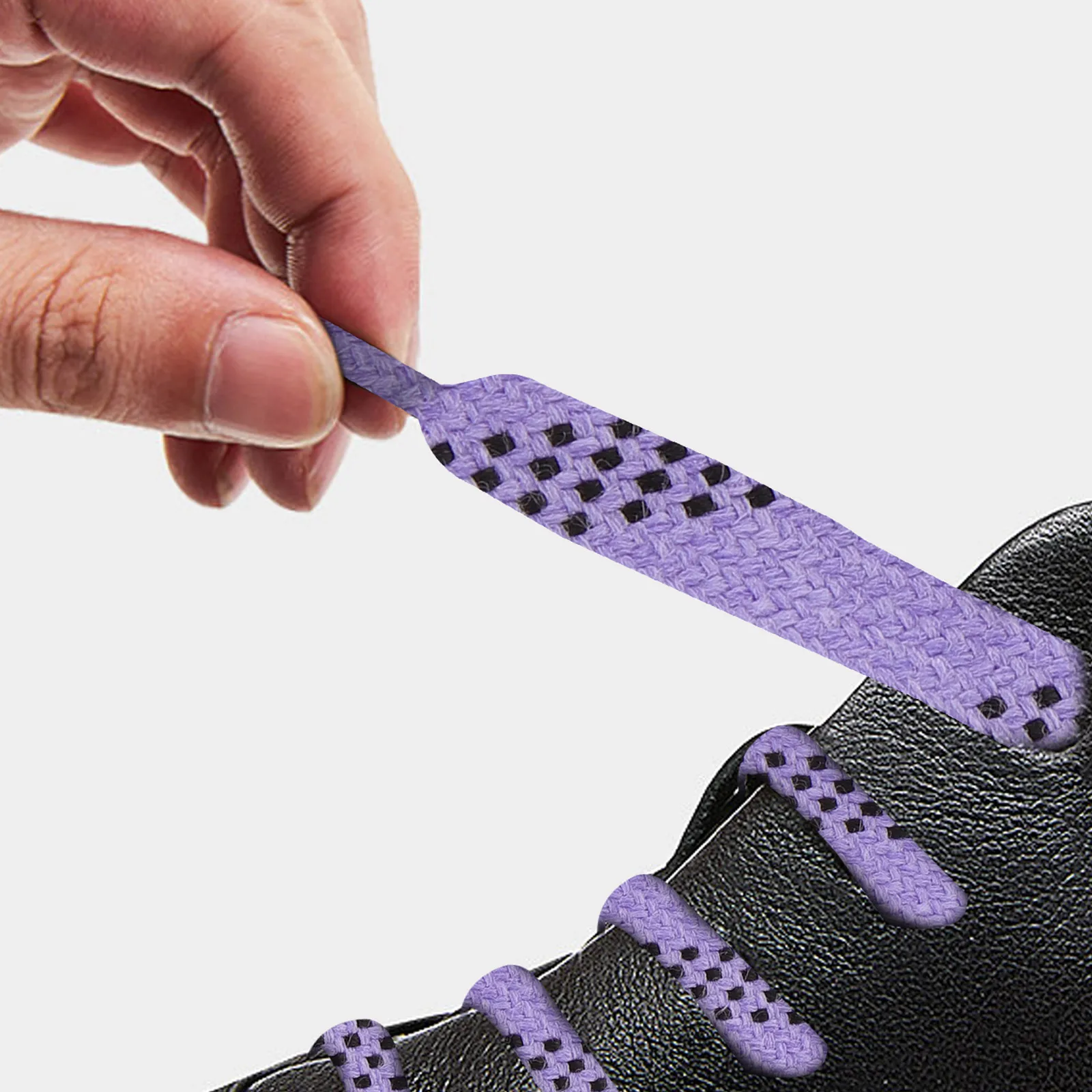 

Waxed Shoelaces 1 Pair Purple Cotton Polyester Durable Hockey Skate Laces Sports Shoe Accessories Skates