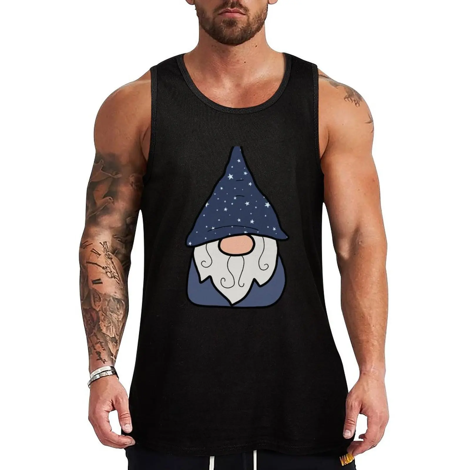 

Merlin the Gnome Tank Top sleeveless vest men gym Men's t-shirts gym t-shirts man clothes for men