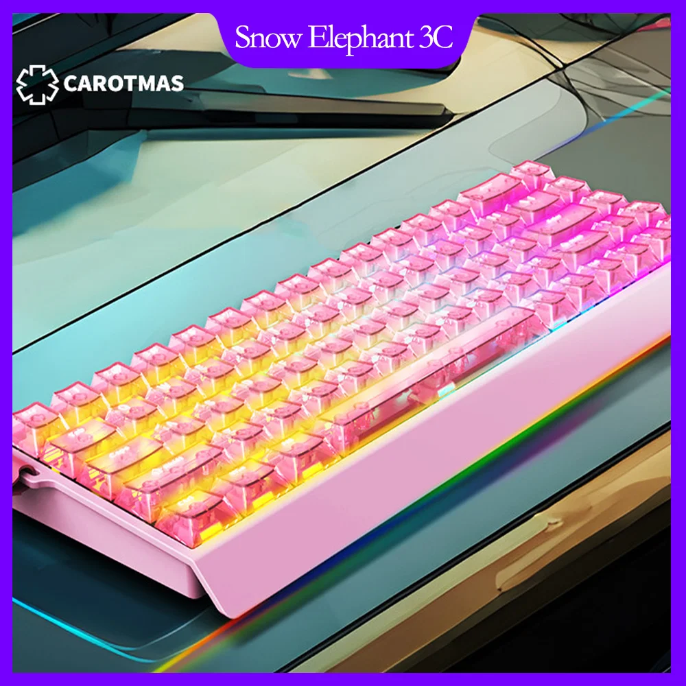 CAROTMAS Mercury68 Gaming Keyboard 68 Key Hot Swappable RGB 8K 0.001mm Mechanical Keyboard Hall Effect SOCD Free Magnetic Switch