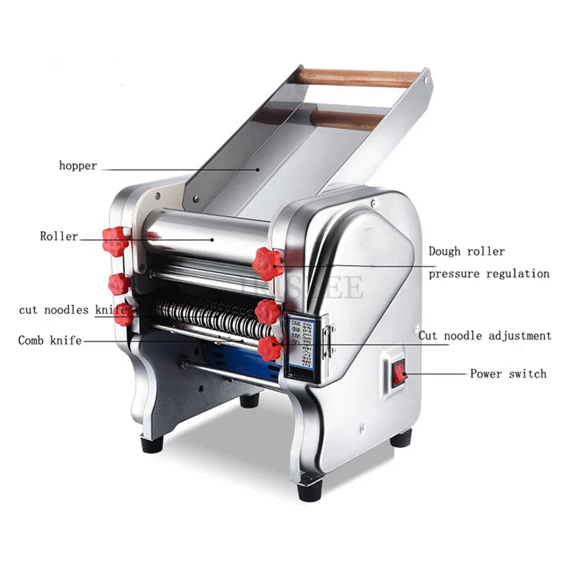 Blade Electric Stainless Steel Pasta Maker Machine Noodle Making Machine Dough Sheeter Dough Roller