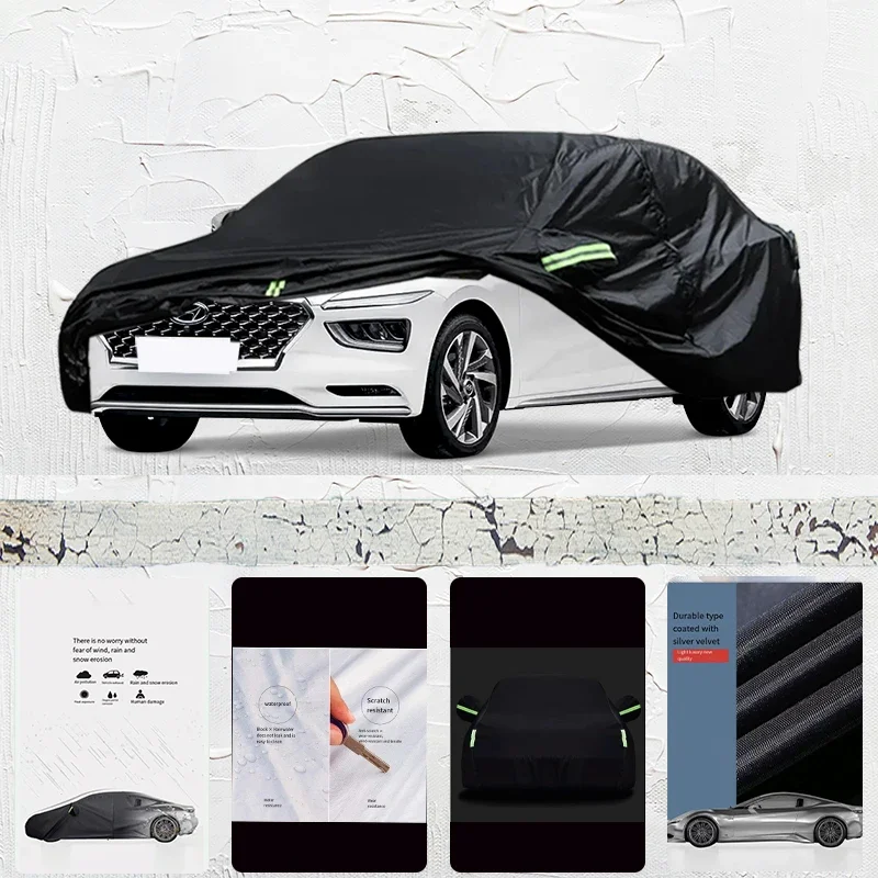 

For hyundai mistra Car cover Exterior Car Cover Outdoor Protection Full Car Covers Waterproof Sunshade Anti UV Snow Cover Black