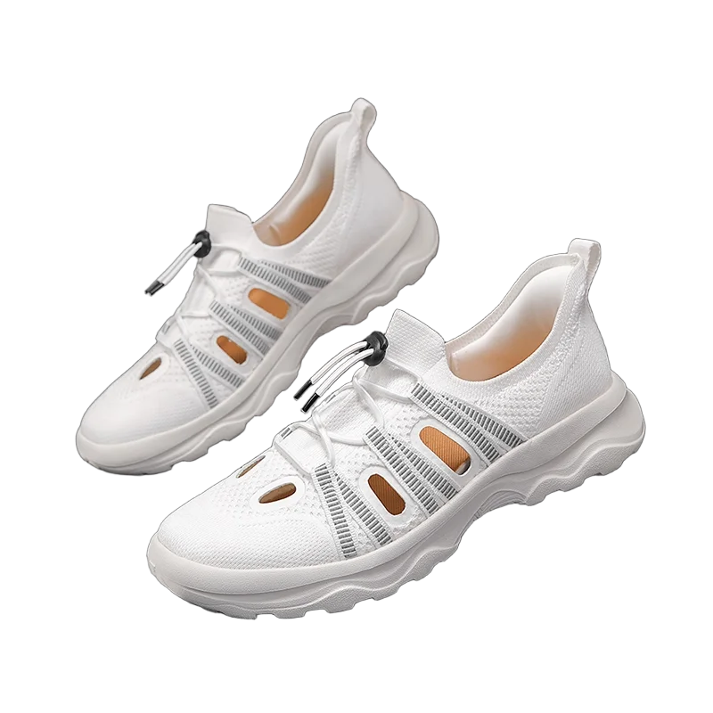 Summer Mens Wide Toe Box Sneakers Casual Sports Slip-on Shoes Barefoot Hollowed Minimalist Stylish Plus Big Size 50 51 52 53 54