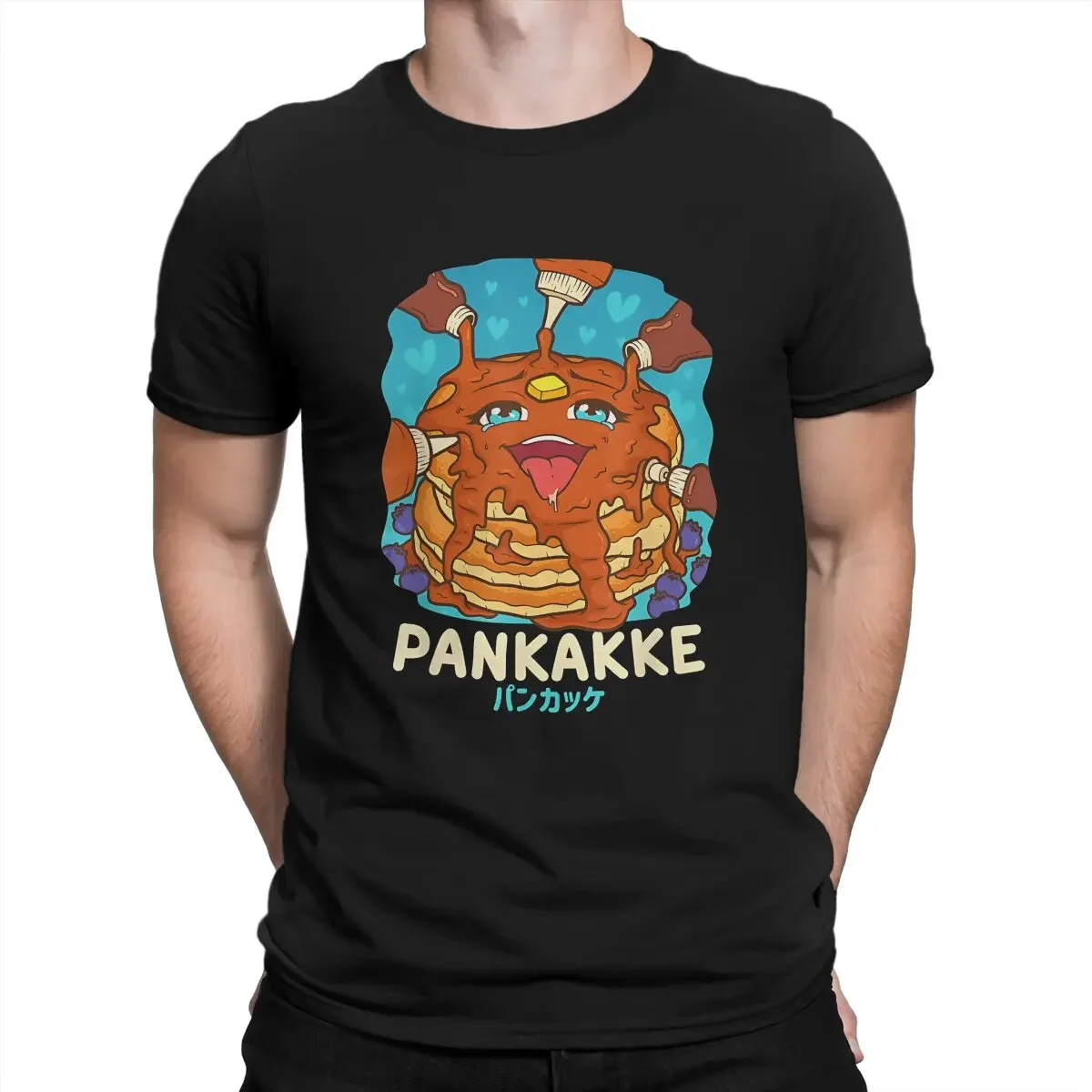 Japanese Pancake Men's TShirt Mischievous Food Fashion T Shirt Original Sweatshirts New Trend