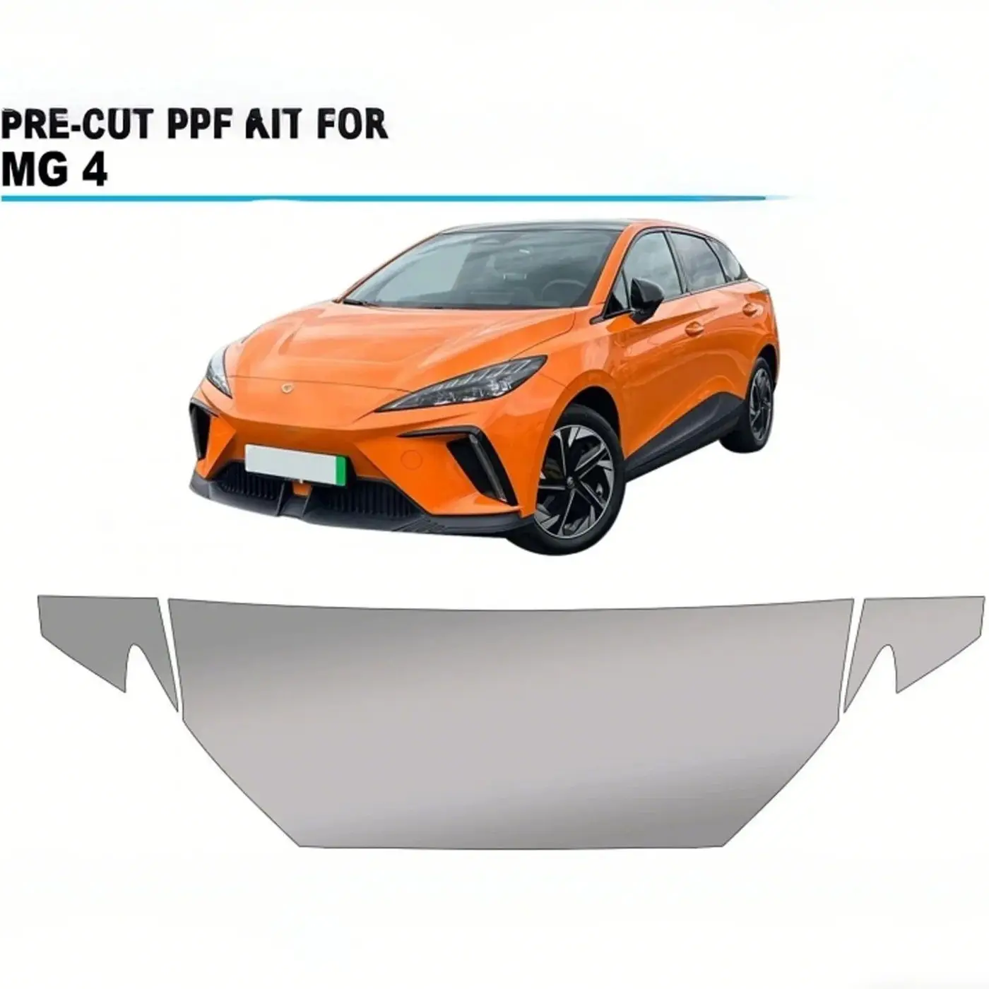 

Защитная пленка из ТПУ 8,5 мил для капота и бампера MG MG4 2022 года и новее, предварительно вырезанный комплект PPF, прозрачная защита кузова автомобиля, устойчивая к царапинам