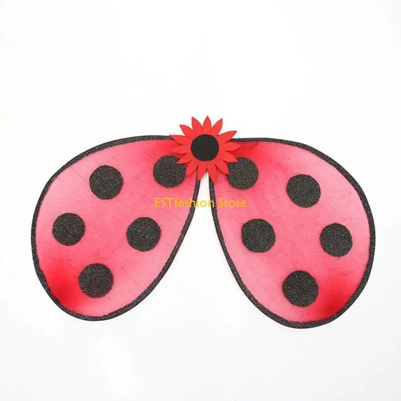 

Y5GC Girls Fairy Costume Angel Wing Ladybird Fairy Wing Party Fancy Dress Dressing Up