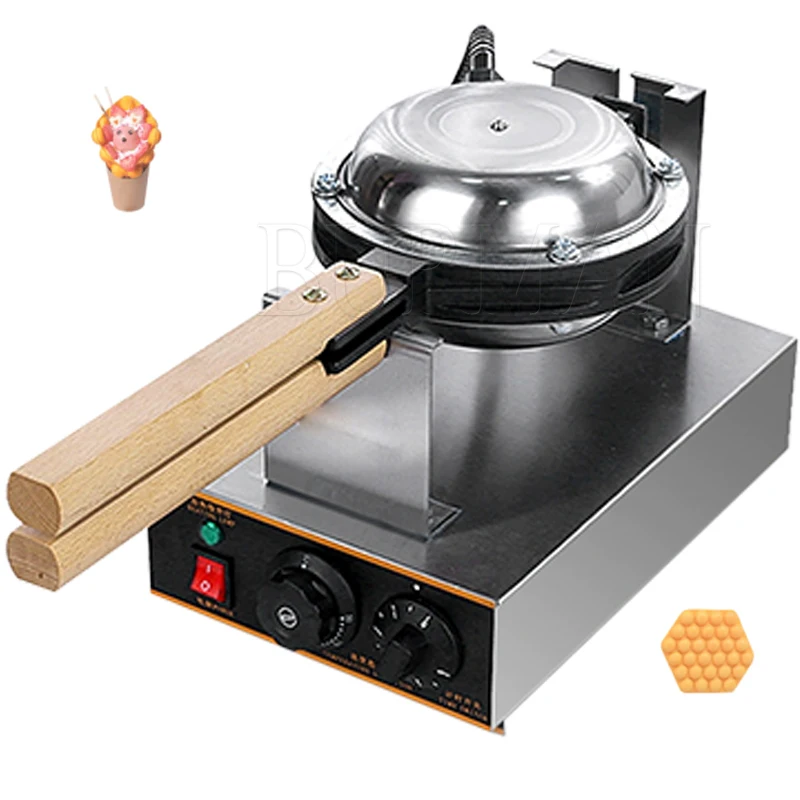 110v 220v Egg Waffle Maker Machine Bubble Puff Cake Oven Commercial Electric Non Stick Bubble Eggettes