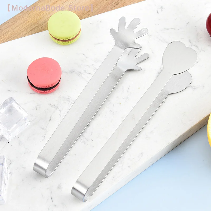 【M】Heart Shaped Mini Tongs - Stainless Steel Small Tongs For Serving Food, Cooking, Appetizers, Ice Cubes, Fruits, And Sugar view 5