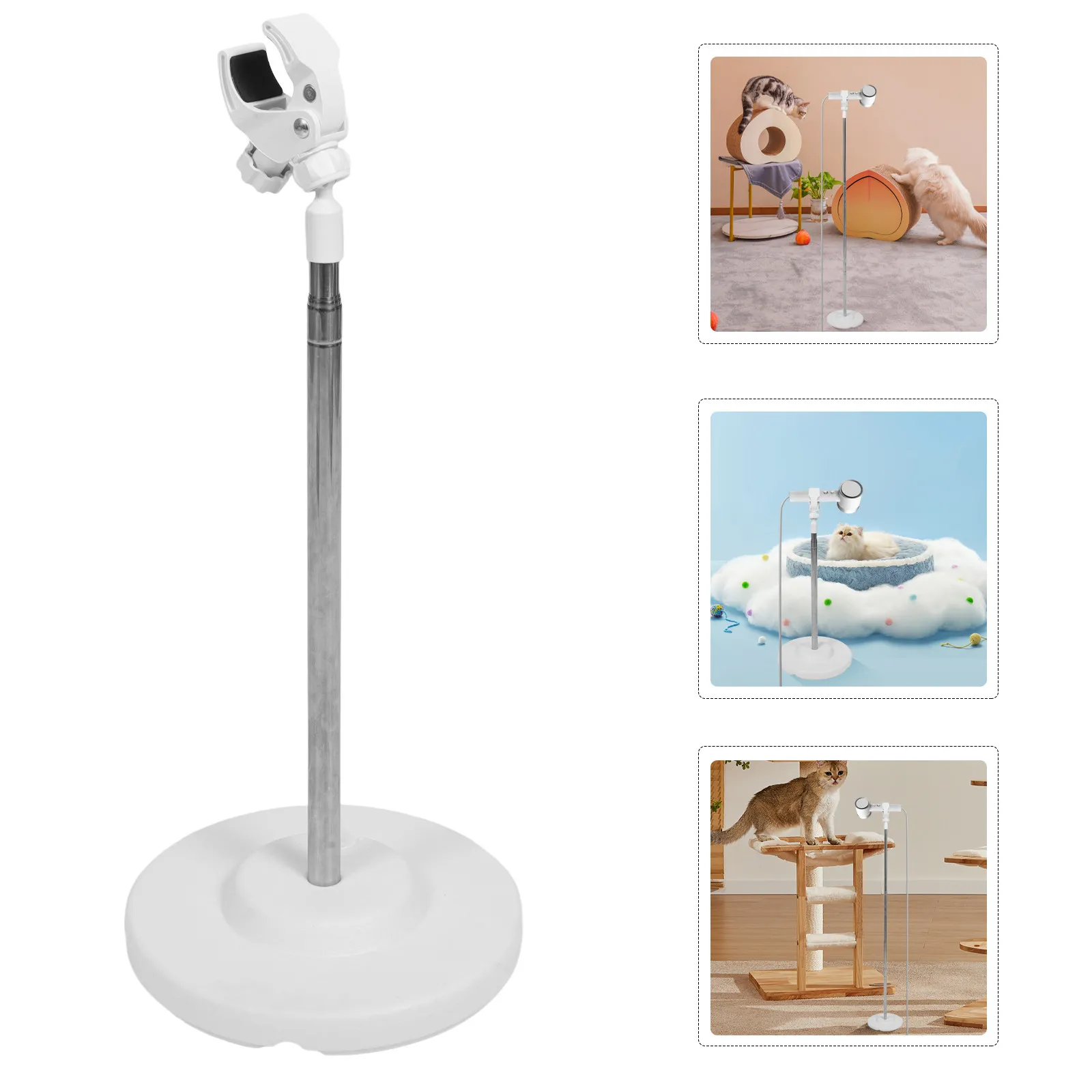 

Adjustable Pet Hair Dryer Stand Holder Telescopic Rod Stable Base Hands-Free Grooming Tool Blow Dryer Support Grooming Arm