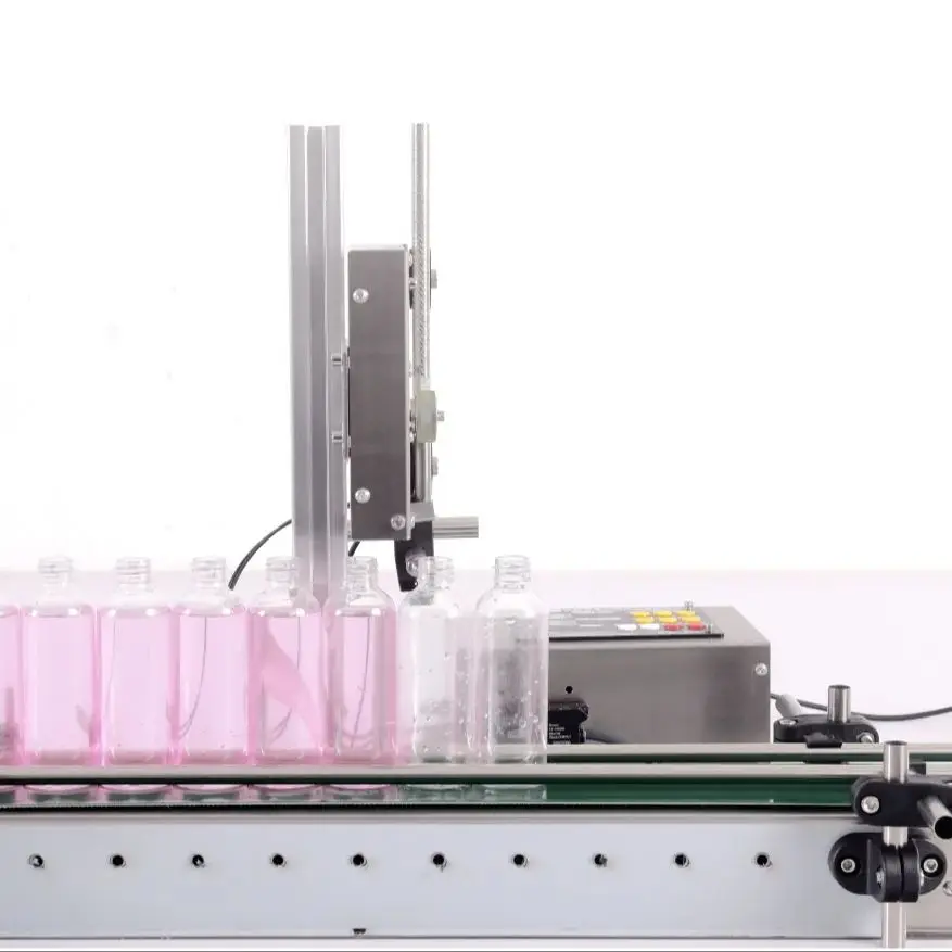 آلة تعبئة أوتوماتيكية مضادة للتنقيط وحشو رغوة مضاد مع فوهة تعبئة لأعلى ولأسفل مع حزام ناقل #4