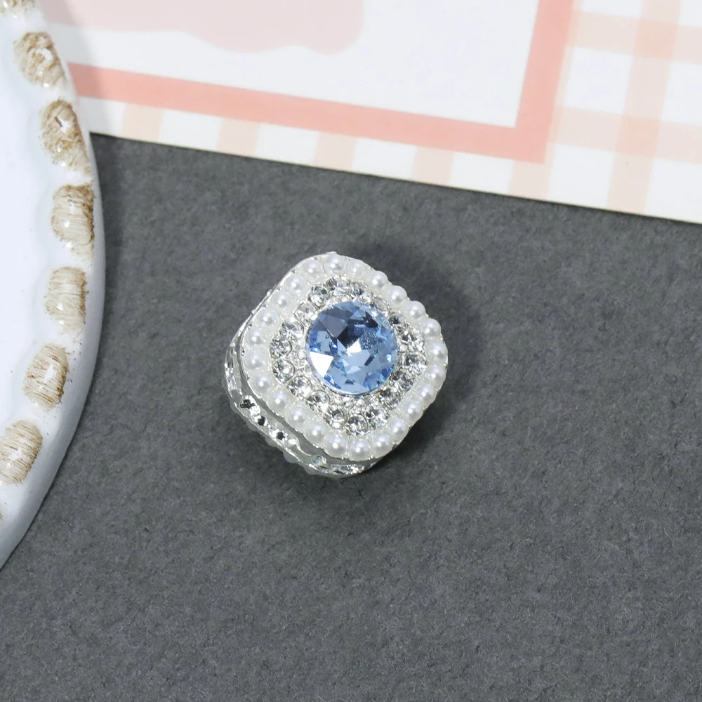 Cordial Design 30 pezzi 17*17MM perline fai da te/effetto strass/fatto a mano/forma quadrata/lega/accessori e componenti di gioielli # 18626