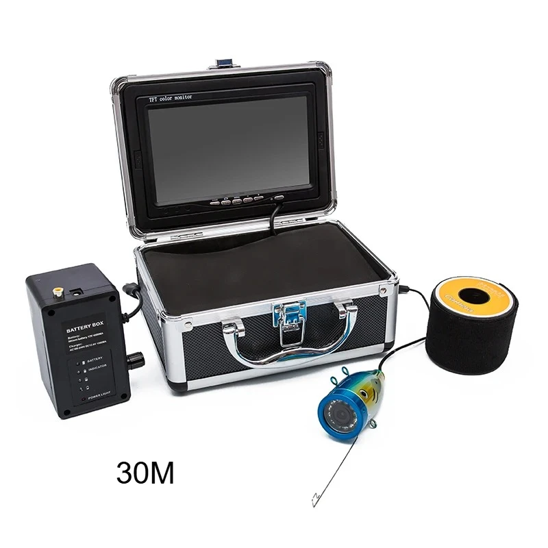 WF01 DVR 7inch Screen 30M/98FT Cable Underwater Fish Finder English Fishing Video Camera Monitor