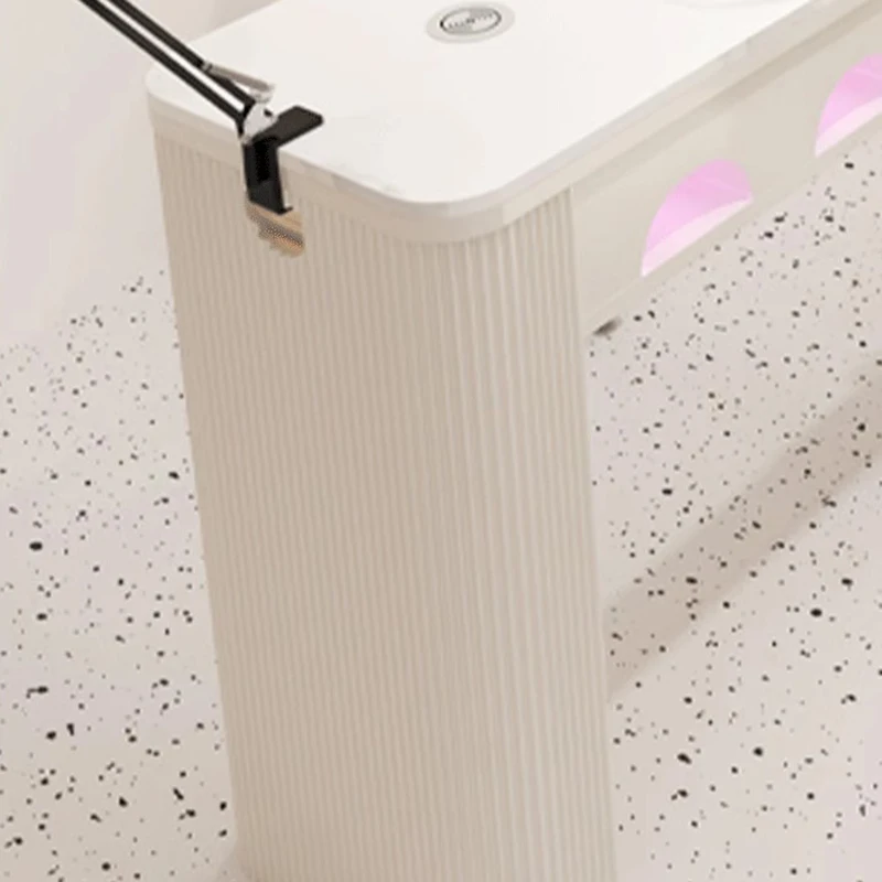 Tavolo per unghie multifunzionale francese Tavolo per manicure moderno e minimalista di lusso professionale con mobili Mesa di design per collettore di polveri