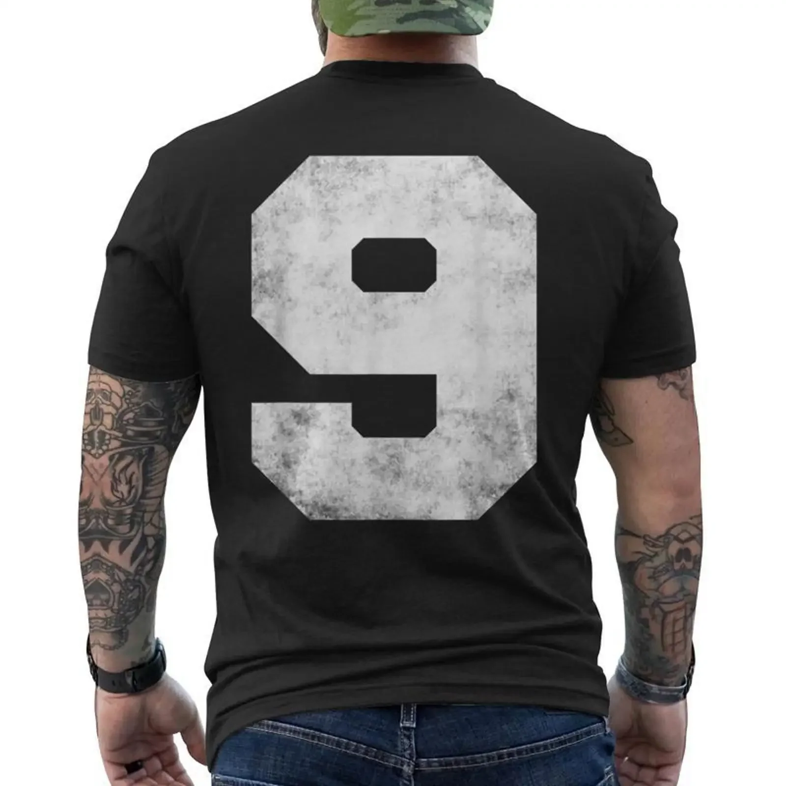 9 À Neuf Chiffres T shirt imprimé au dos Cadeauxyz vintage Washed Comfortable Breathable Slightly designer clothes homme Unisex