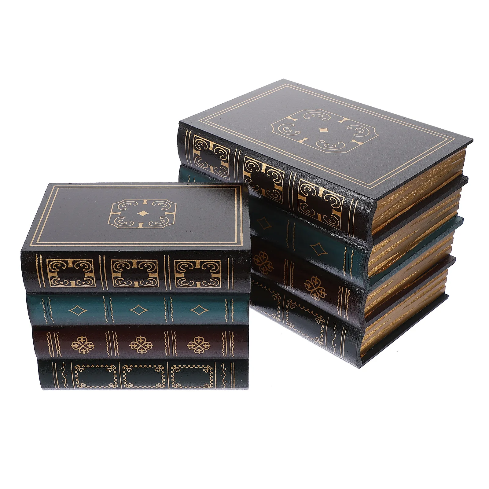 2Pcs Wooden High Grade Wooden Book Ornament For Coffee Shop Decor New Year Decor Simulation Exquisite Home Office