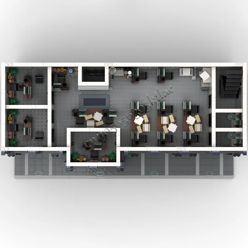Nieuwe 2665 PCS MOC Stad Straatweergaven Modulaire Politiebureau Bouwstenen Diy Educatieve Montage Kinderen Speelgoed Kerstcadeaus