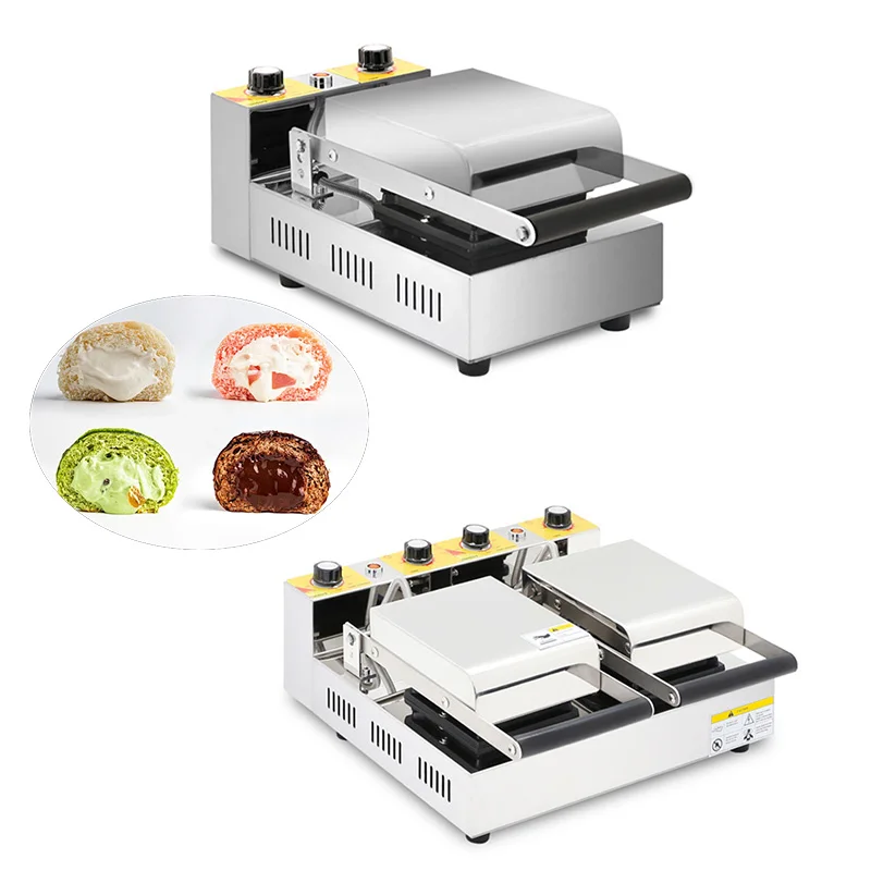 ماكينة صنع الوافل الآيس كريم الكهربائية UFO صانع البرجر 1200 وات ماكينة ضغط هامبورغ جيلاتو بانيني صانع ضغط الساندوتشات