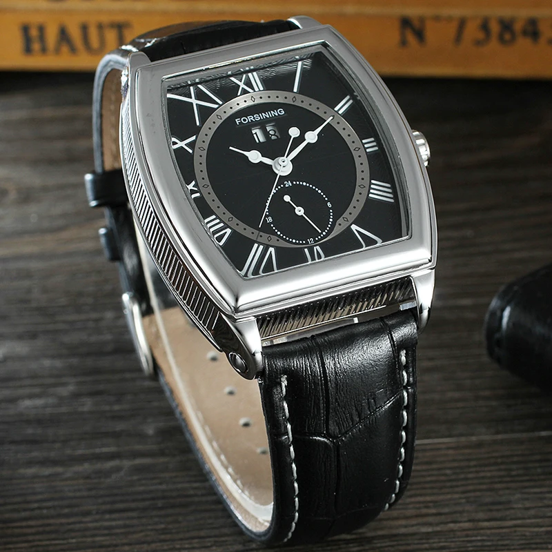 Fashion Relogio Masculino Forsining Men\'s Watch Square Watch Men Luxury Brand Automatic Mechanical Male Clocks Man Wristwatches