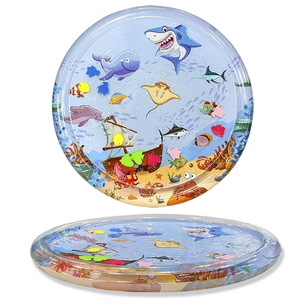 1 PC PVC เด็กเล่นน้ํา MAT Inflatable Cushion สําหรับเด็กวัยหัดเดิน Early Education การพัฒนากิจกรรมของเล่นปลอดภัย Tummy Time Water Pad