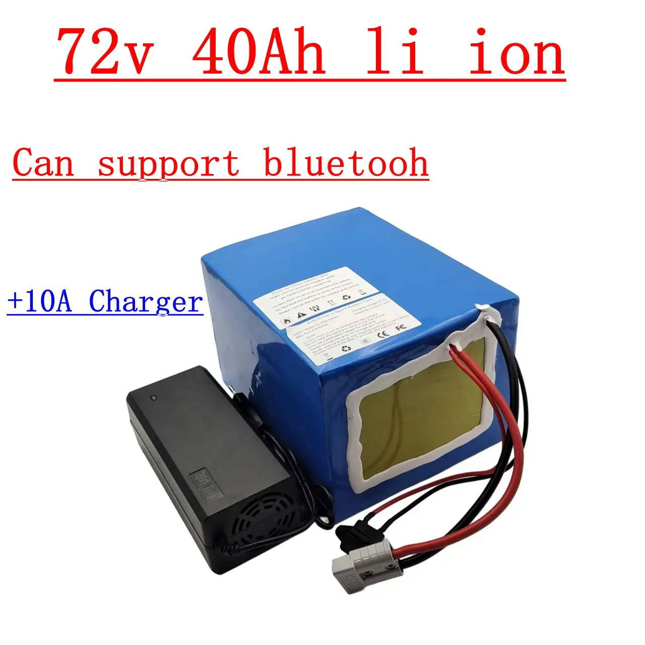 

72v 40Ah li-ion battery bluetooth BMS APP lithium ion for 5000w electric snowmobile Mountain bike tractor Motorcycle scooter