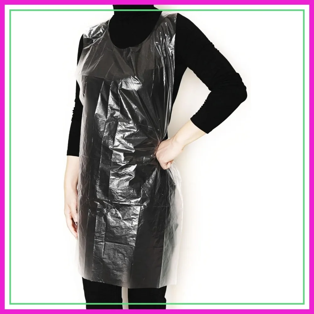 

50 Disposable Plastic Aprons - Waterproof for Painting, Cooking, Housework, Picnics, Individually Packaged