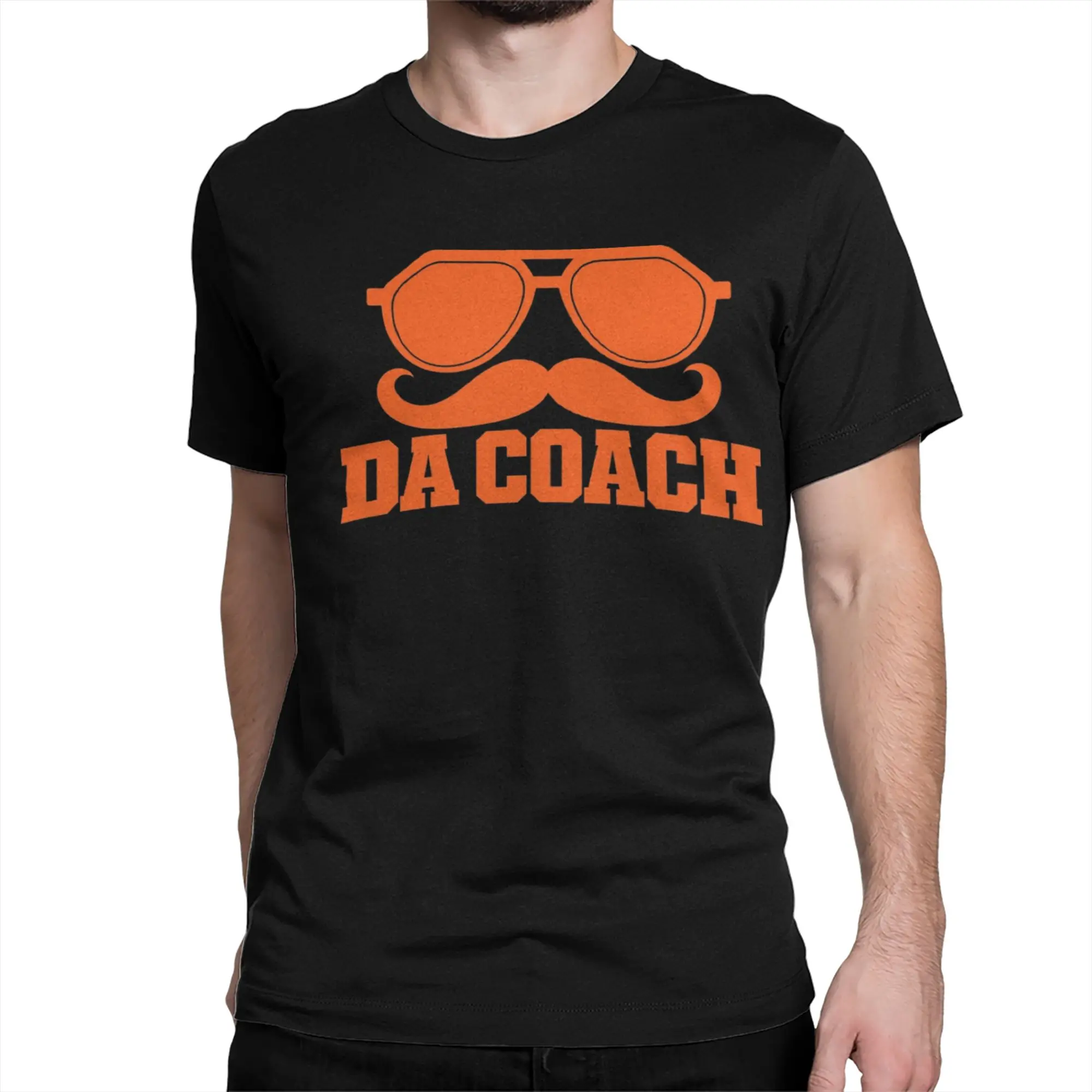 Humorous Mike-Ditka Da-Coach Sunglasses Mustache Icon T-Shirts Men Women O Neck Cotton T Shirt  Short Sleeve Tees Summer Tops