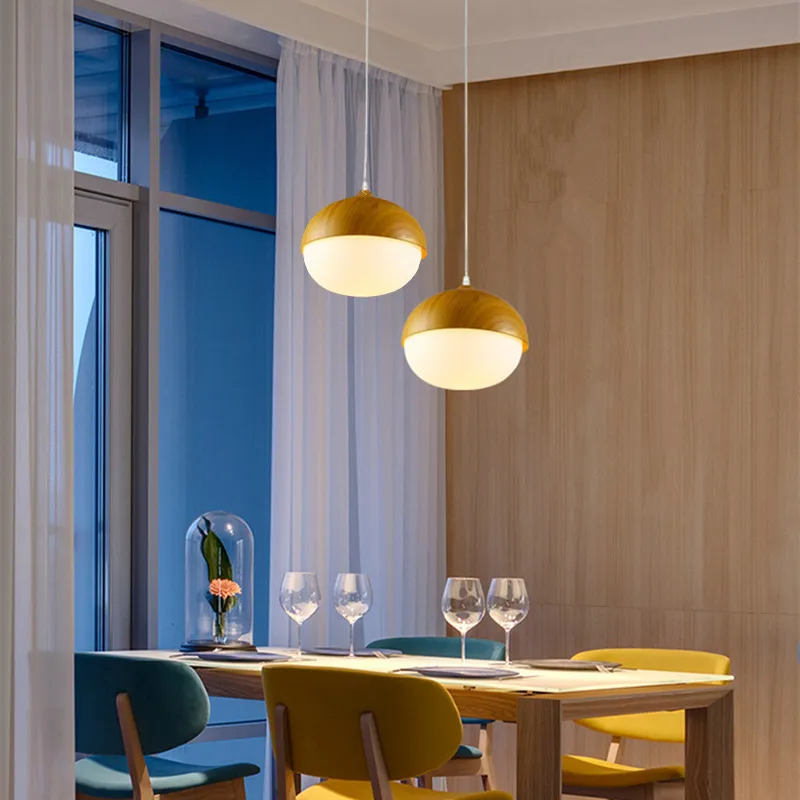 

Kitchen Pendant Light Home Modern Lamp Dinning Room Ceiling Lights Bedroom Glass Chandelier Lighting Shop Lamps 20cm Free Bulb