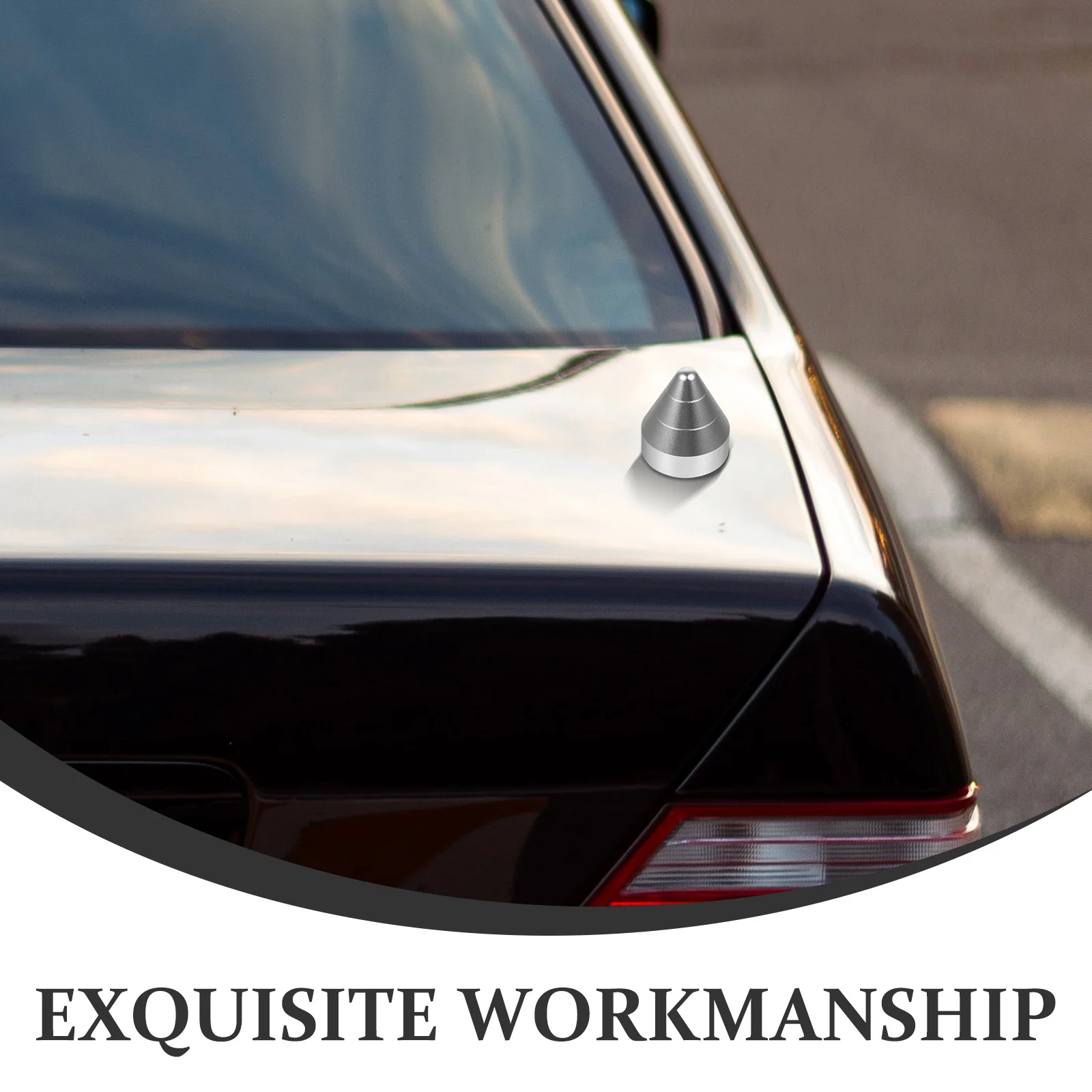 

Tail Cone Decorative Sticker Car Bumper Guard Stickers Protector Aluminum Alloy