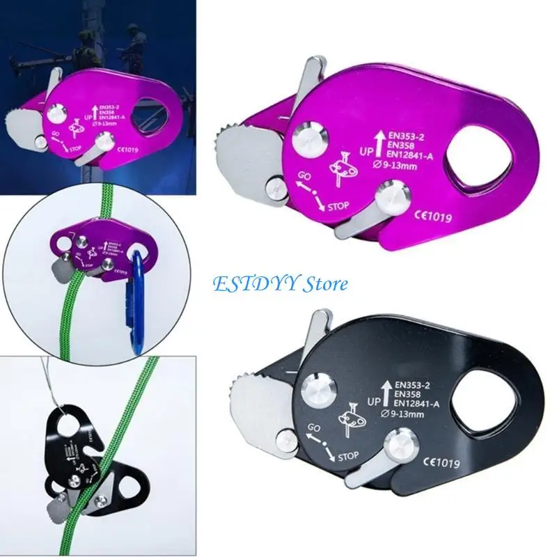 G6DE Professional Rope Grab Falling Arrestor Auto Lock Retarder Ascending Descender for Mountain Climbing