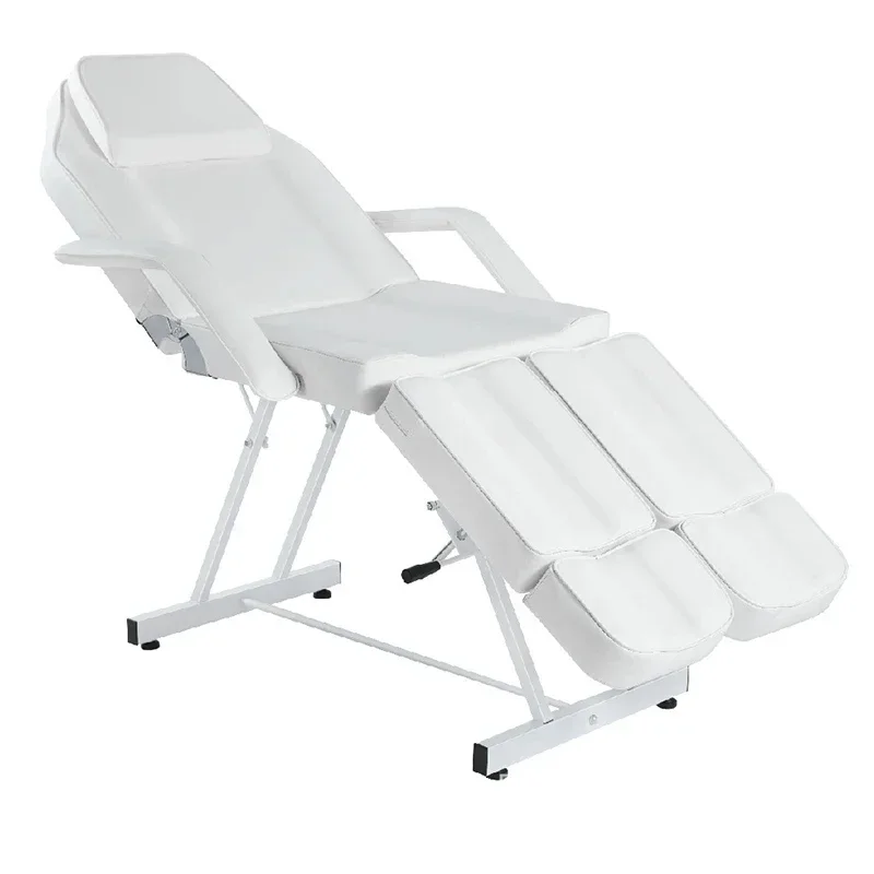 Massage Bed, Beauty Bed, Barber Chair, Black and White Massage Chair, Adjustable Split-leg Tattoo Chair, Massage Chair