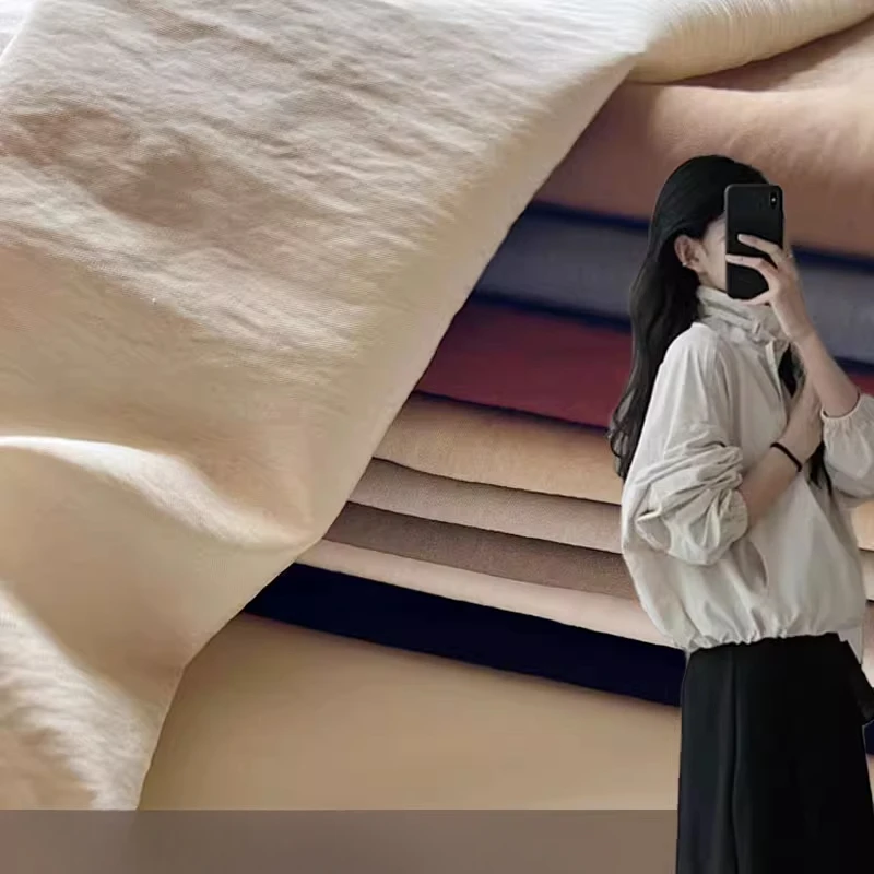 

Premium Crinkle Nylon Cotton Fabric Lightweight Opaque Anti Pilling Workwear Outdoor Dresses Pants Sustainable Luxury Material