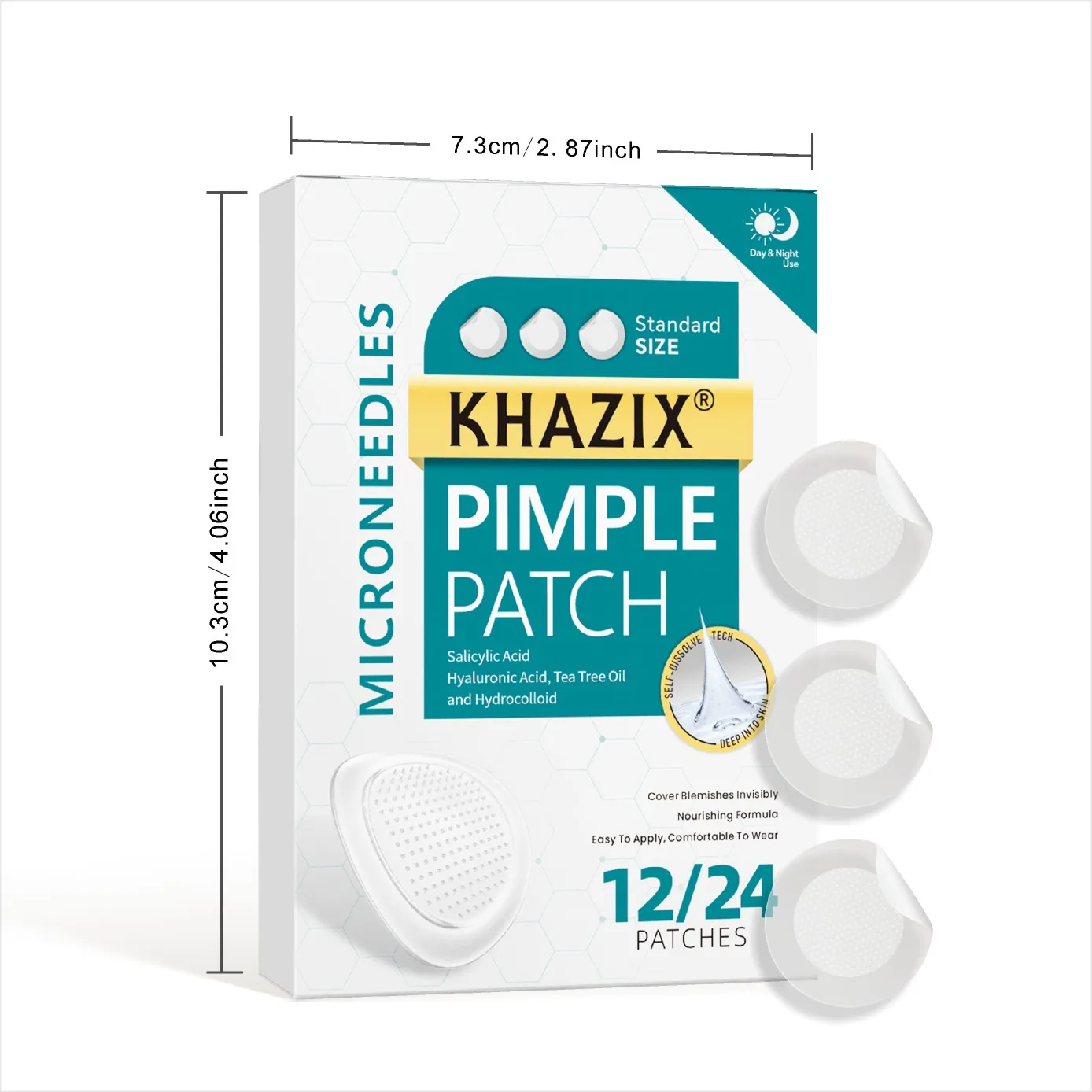 22PCS Hydrocolloid acne patches,hydrocolloid invisible patch, mild formula,,which will help with better acne removal