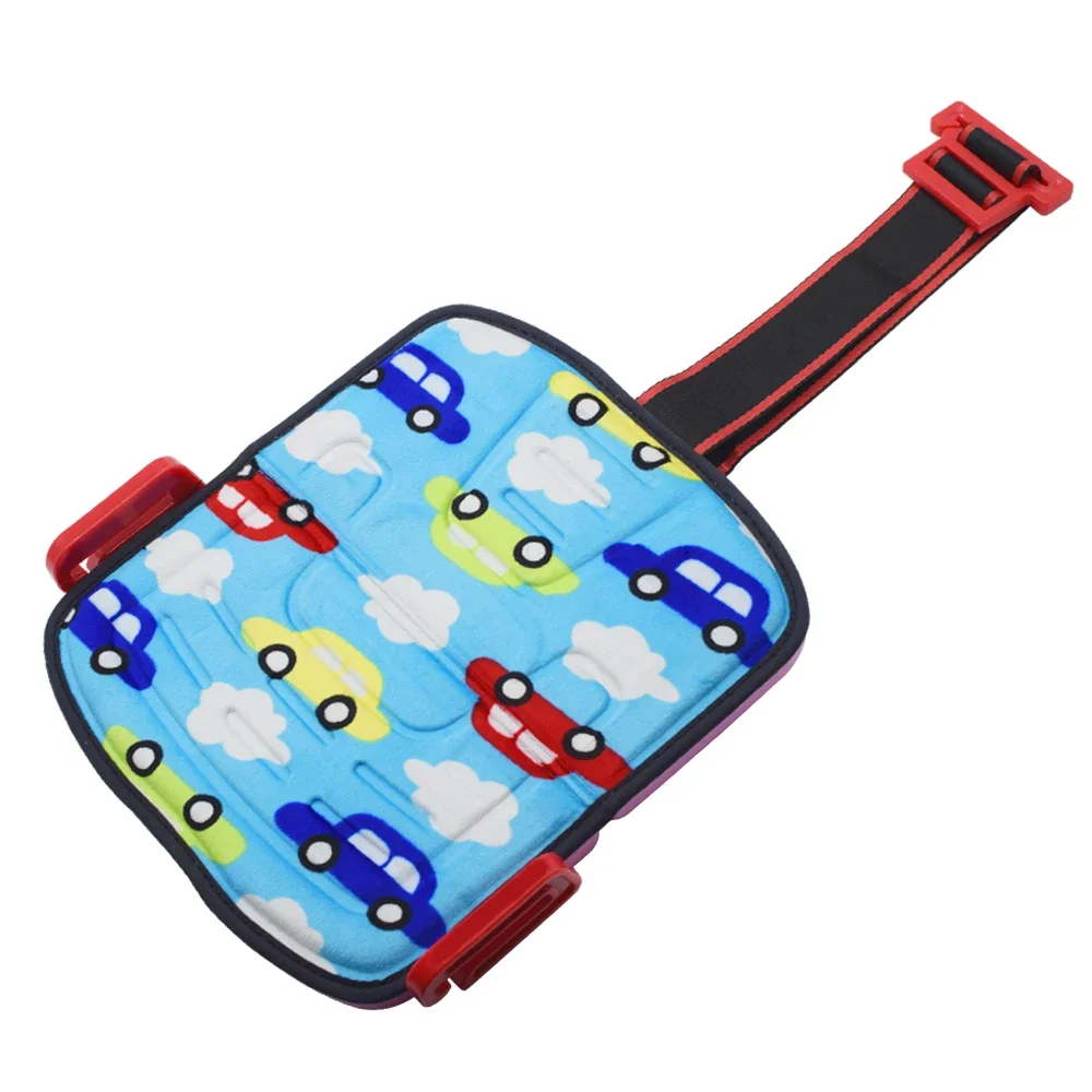 Foldable Child Safety Seat Increased Pad Portable Car Booster Seat Belt Converter Adjustable for 3-12yrs Kids