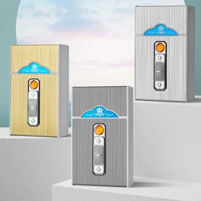 

Новинка 2025 года, металлическая электрическая вольфрамовая 20 шт., зажигалка для сигар, USB перезаряжаемая уличная ветрозащитная водонепроницаемая портативная гаджет для мужчин