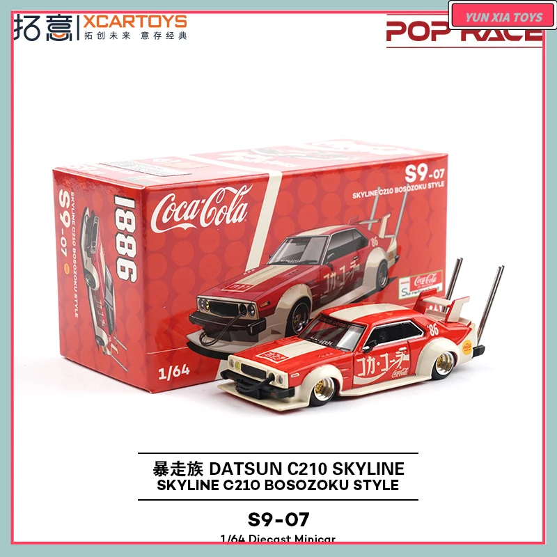 

2025 Xcartoys X Pop Race X Tiny 1:64 Skyline C210 Bosozoku Style Red Diecast Model Car Chaowan Toy Gift