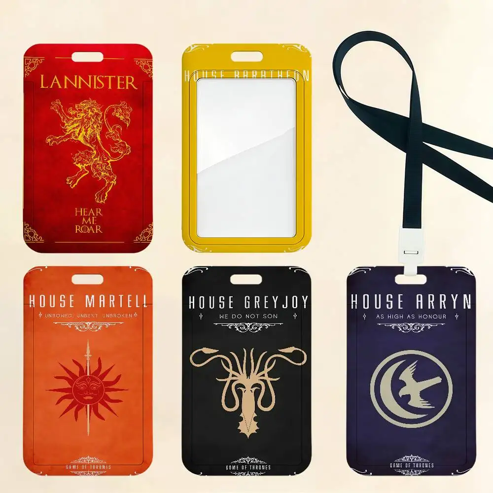 TV G-Game of T-Thrones Card Holder Student Campus Meal Cards Public Transport Subway Cardcase