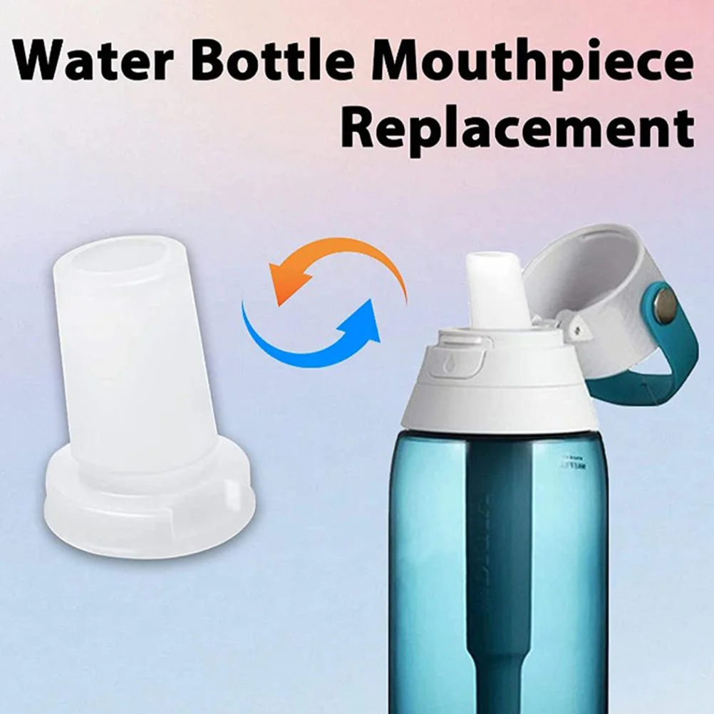 2 Pcs White Water Bottle Replacement Mouth Bite Valve Mouthpiece Various Bottles Silicone Silica Gel