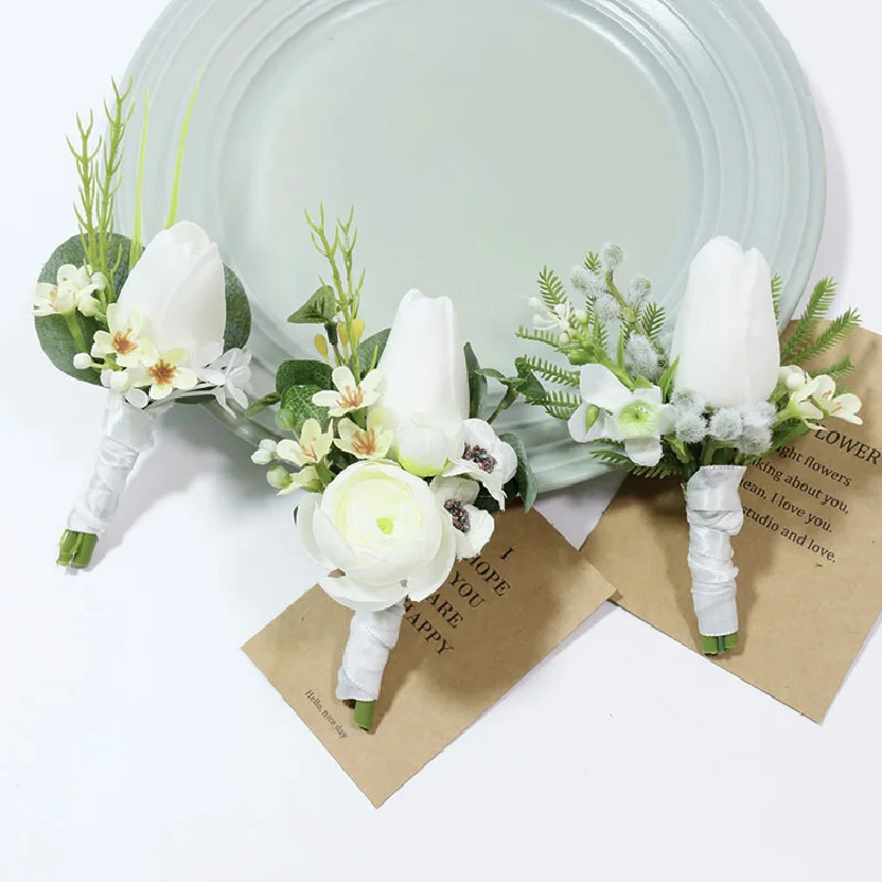 Western style business celebration corsage hand flower wedding supplies simulated flower photography studio white series