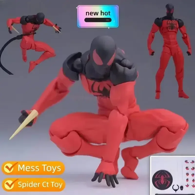 

New Mess Toys The Black Neighbor Symbiotic Spider-Man Black Venom Suit Joint Action Figures Custom-Made Ornaments Boy Gift