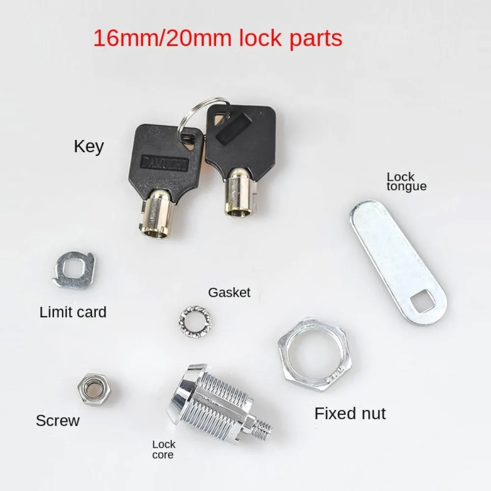 Safe Deposit Box Locks with 2 Keys Power Distribution Box File Metal Cabinet Mechanical Tongue Lock Plum Blossom Key Tool Box