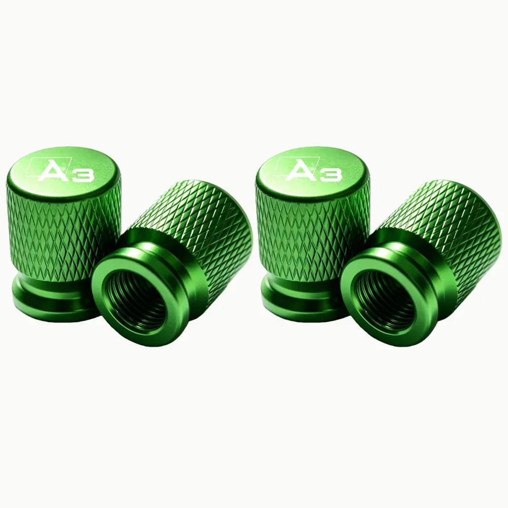 4Pcs Car Wheel Tire Valve Caps Tyre Stem Cover Airdust Waterproof For Audi A3 S3 8V 2011-2019 2020-2023 2024 2025 2026 4