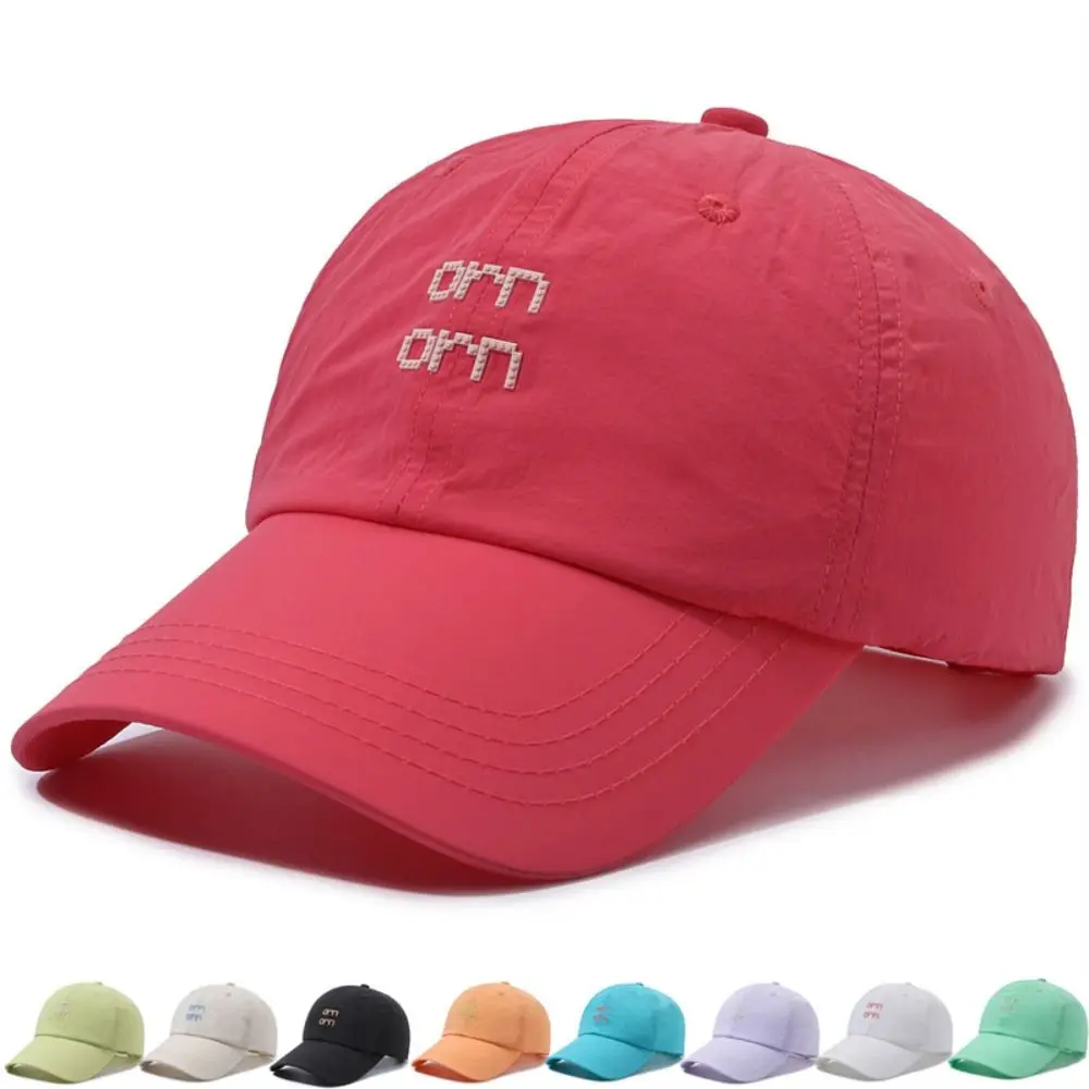 

Casual Adjustable Baseball Hat Letters Print Breathable Peaked Cap Quick Drying Sports Cap Women