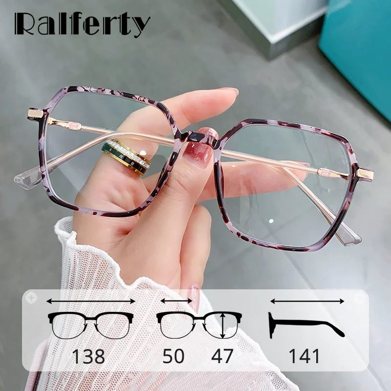 

Ralferty 2021 Decorative Eye Protect Computer Glasses Anti Blue Ray Anti-glare Eyeglasses Frame 0 Diopter Myopia Optic Frames